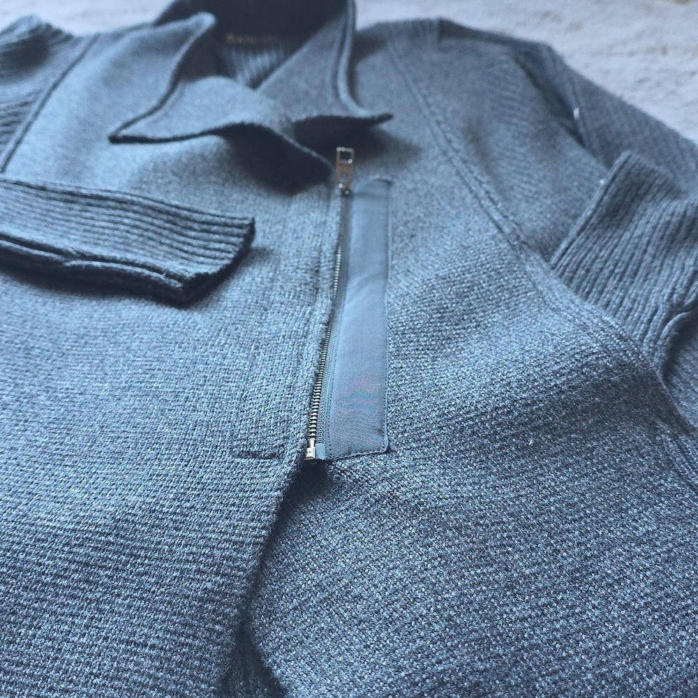 Athleta gray cardigan zip sweater Wool coat size S